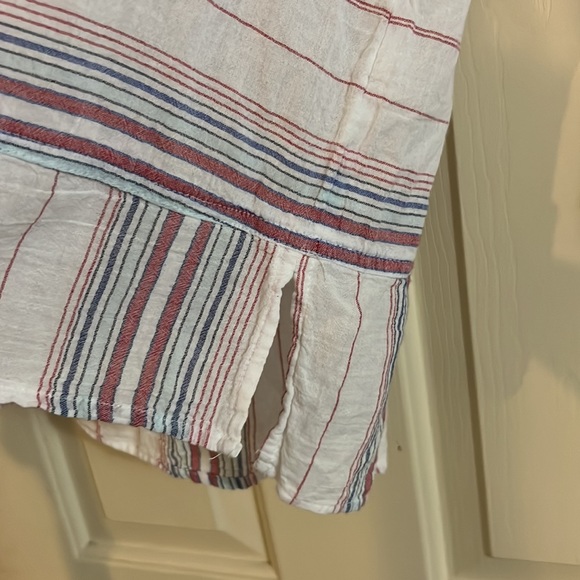 Old Navy Striped Tunic Size M Long Sleeve Tribal Boho Beach Cover Up Nautical - Picture 4 of 6